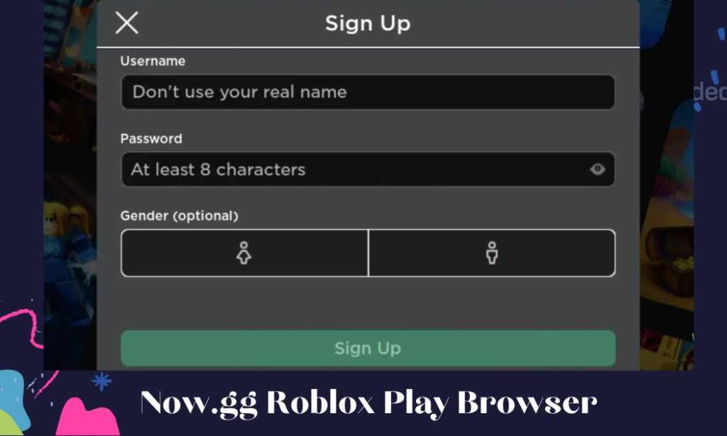 Sign up for now.gg
